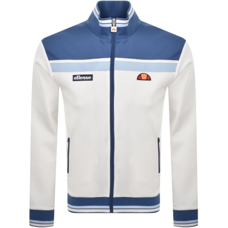 ellesse (M)ホワイトファー付きクロップドジャケット ブルゾン y2k Vintage ELLESSE Windbreaker Large Unisex 90's Ellesse